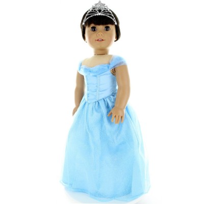 Doll Clothes - Princess Blue Dress Outfit Fits American Girl Doll, My Life Doll and other 18 inch Dolls   568881366